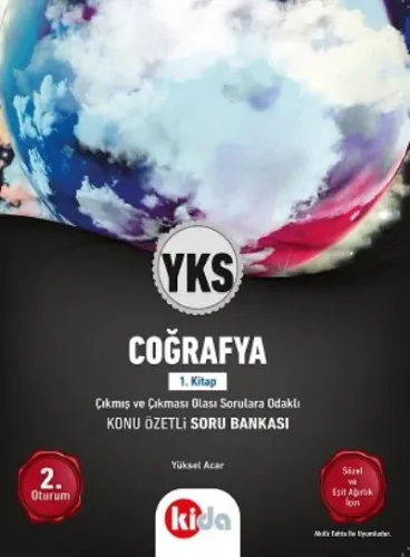 Kida YKS Coğrafya Konu Özetli Soru Bankası 1.Kitap 2. Oturum Yüksel Ac