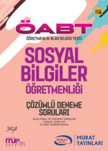 Murat KPSS ÖABT Sosyal Bilgiler Öğretmenliği Çözümlü Deneme Soruları 1188