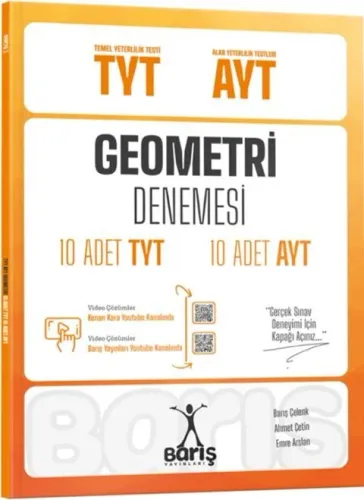 Barış Yayınları TYT AYT Geometri Denemesi 10 Adet TYT 10 Adet AYT