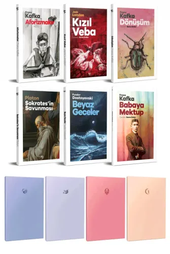 6 Dünya Klasiği ve Pastel Çizgisiz Defter Seti -1 - Halkkitabevi