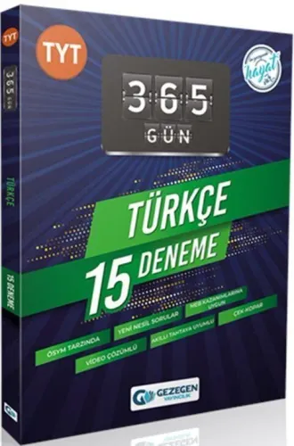 Gezegen Yayıncılık TYT Türkçe 365 Gün 15 Deneme