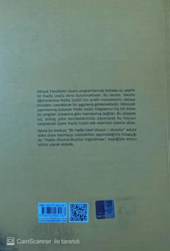 Hadis Usulü (Şekil Ve Örneklerle) İsmail Lütfi Çakan Marmara Üniversit