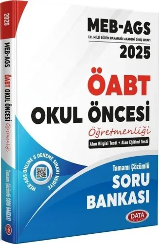 Data Yayınları 2025 MEB AGS ÖABT Okul Öncesi Öğretmenliği Tamamı Çözümlü Soru Bankası