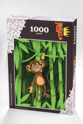 Çocuk Serisi - Bambu Ormanında Maymun 1000 Parça Puzzle