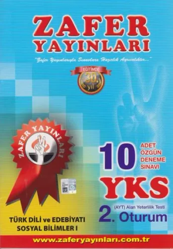 Zafer YKS AYT Türk Dili ve Edebiyatı-Sosyal Bilimler I - 10 Özgün Deneme Sınavı 2. Oturum