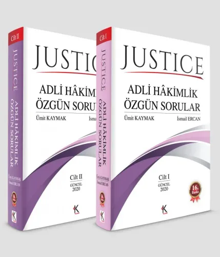 JUSTİCE ADLİ HAKİMLİK ÖZGÜN SORULAR CİLT I-II
