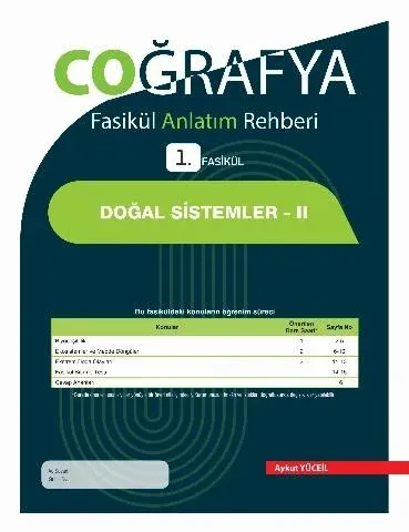 EKSEN FASİKÜL ANLATIM REHBERİ AYT COĞRAFYA (5 FASİKÜL)
