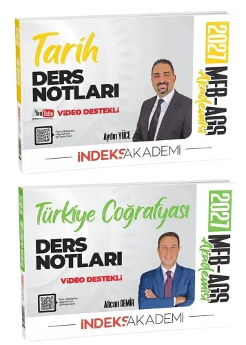İndeks Akademi 2027 MEB-AGS Tarih ve Türkiye Coğrafyası Ders Notları 2'li Set