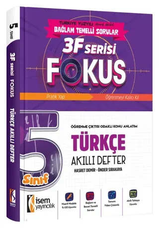 İsem Yayınları 5. Sınıf Fokus Türkçe Akıllı Defter