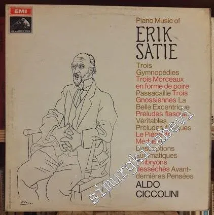 33 LP PLAK VINYL: Piano Music of Erik Satie [1866-1925] played by Aldo Ciccolini -