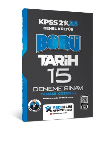 Yediiklim Yayınları 2025 Genel Kültür Börü Tarih Tamamı Çözümlü 15 Deneme Sınavı