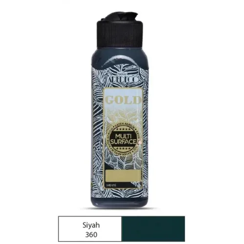 Artdeco Gold Akrilik Boya 140ml Siyah 360
