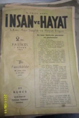 İnsan Ve Hayat XXnc. Asır Sağlık Ve Hayat Bilgisi 2nc.Fasikül