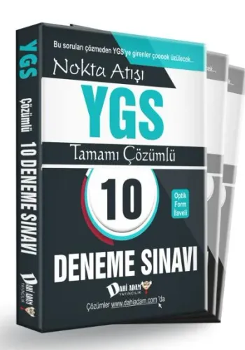 Dahi Adam Nokta Atışı YGS Tamamı Çözümlü 10 Deneme Sınavı