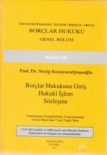 Borçlar Hukuku Genel Hükümler Cilt-1