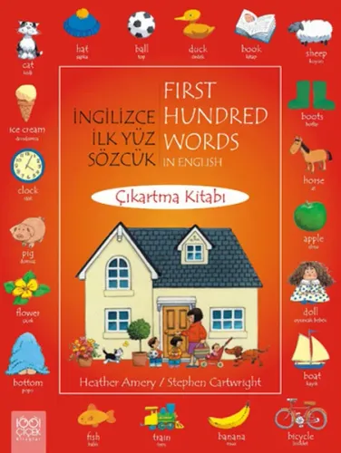 İngilizce İlk Yüz Sözcük Çıkartma Kitabı; First Hundred Words in English