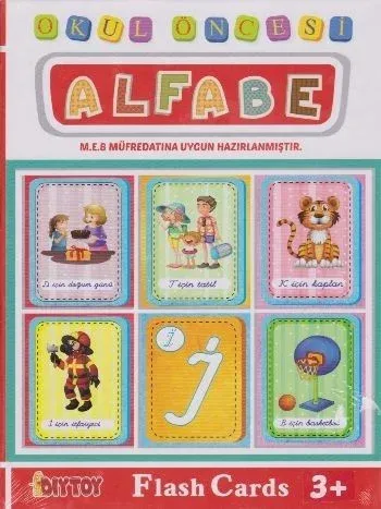 Eğitici Flash Card Book Okul Öncesi Alfabe