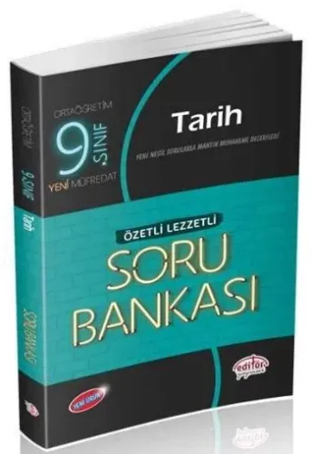 Editör 9. Sınıf Tarih Özetli Lezzetli Soru Bankası - YENİ