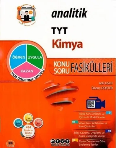 Merkez Premium Yayınları TYT Kimya Analitik Konu Anlatımlı Soru Bankası Fasiküllleri