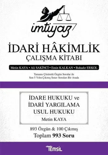 İMTİYAZ İdari Hakimlik İdare Hukuku ve İdari Yargılama Usul Hukuku Çalışma Kitabı