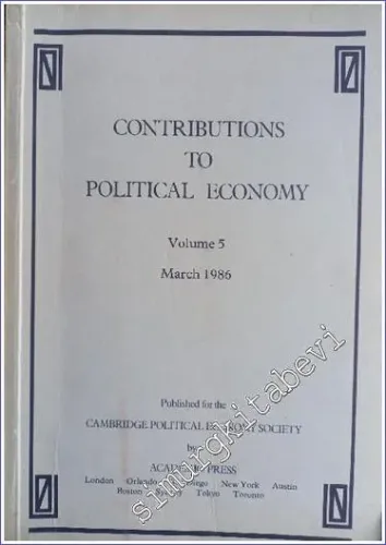 Contributions To Political Economy -   Volume: 5    March 1986
