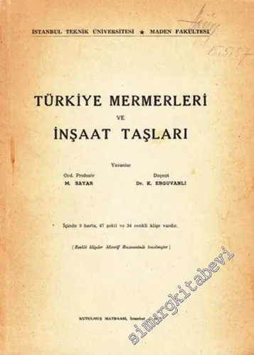 Türkiye Mermerleri ve İnşaat Taşları -        1955