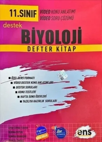 ENS Yayıncılık 11. Sınıf Biyoloji Destek Defterim