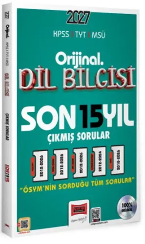 Yargı Yayınları 2027 KPSS TYT MSÜ Orijinal Dil Bilgisi Son 15 Yıl Çıkm