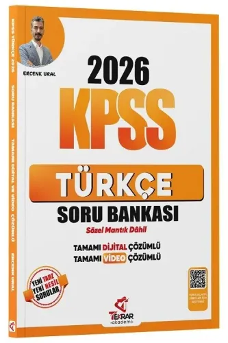 Tekrar Akademi 2026 KPSS Türkçe Soru Bankası Çözümlü
