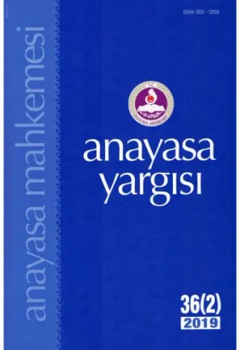 Anayasa Yargısı Dergisi 36 (2) 2019