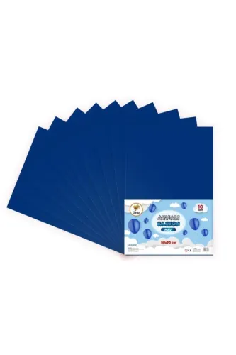 LİNO 50x70 METALİK AYNALI FON KARTONU - MAVİ
