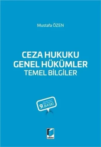 Ceza Hukuku Genel Hükümler Temel Bilgiler