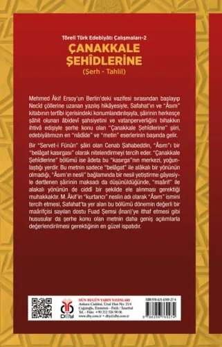 Çanakkale Şehîdlerine (Şerh - Tahlil) Ertuğrul Karakuş Çanakkale Şehîdlerine (Şerh - Tahlil) Ertuğrul Karakuş