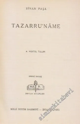 Tazarruname