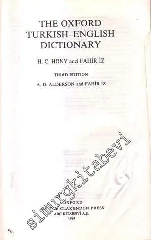 Türkçe - İngilizce Sözlük = The Oxford Turkish - English -