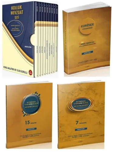 Erkin Kürk Komiser Yardımcılığı Misyon Koruma Kolluk Konu - Soru - 22 Deneme 4'lü Set
