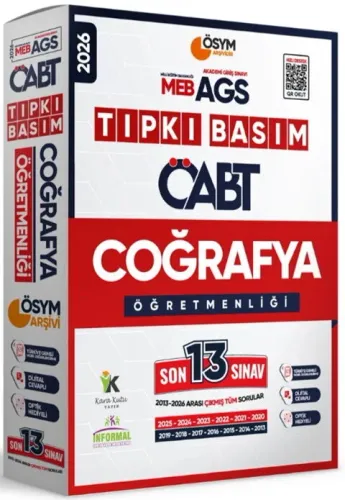 İnformal Yayınları 2026 MEB AGS ÖABT Coğrafya Öğretmenliği ÖSYM Tıpkı Basım 13'lü Deneme