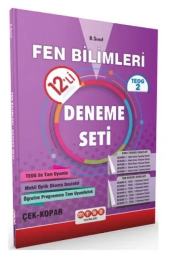 Merkez 8. Sınıf TEOG 2 Fen Bilimleri 12'li Deneme Seti