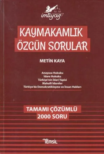 Kaymakamlık Özgün Sorular