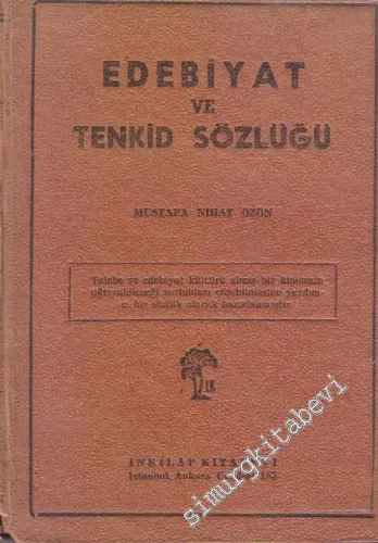 Edebiyat ve Tenkid Sözlüğü -        1954