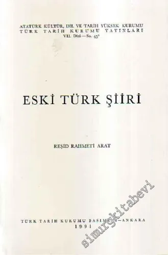 Eski Türk Şiiri -        1991