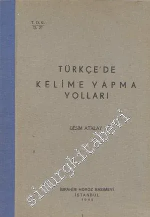 Türkçe'de Kelime Yapma Yolları -        1946