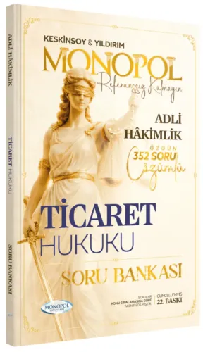 Monopol Yayınları 2026 Adli Hakimlik Ticaret Hukuku Soru Bankası Çözümlü