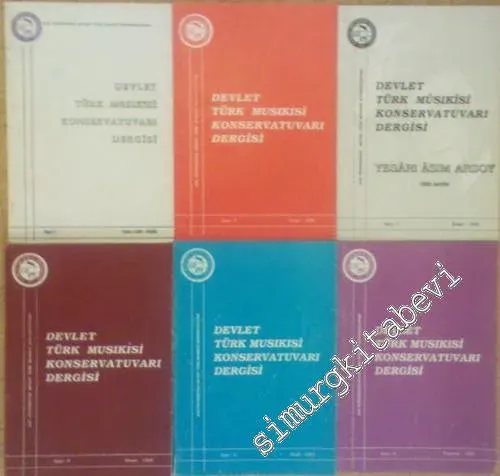 Ege Üniversitesi Devlet Türk Musikisi Konservatuvarı Dergisi - 6 Sayı - Sayı 1-6, Nisan 1990 - Temmuz 1993