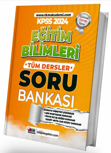 TKM Akademi 2024 KPSS Eğitim Bilimleri Soru Bankası Tek Kitap