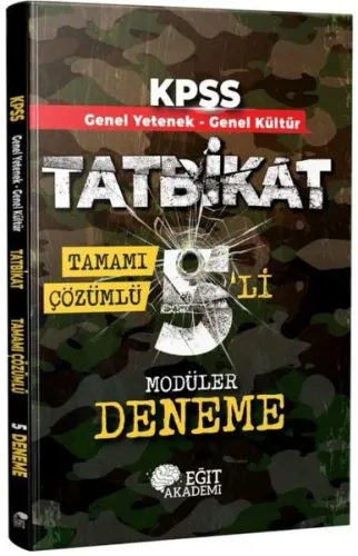 Eğit Akademi KPSS Genel Yetenek Genel Kültür Tatbikat Tamamı Çözümlü 5'li Modüler Deneme