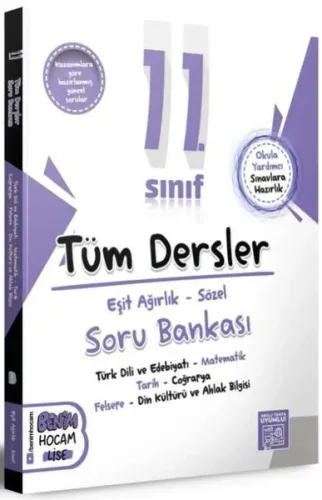 Benim Hocam Yayınları 2024 11. Sınıf Eşit Ağırlık Sözel Tüm Dersler Soru Bankası