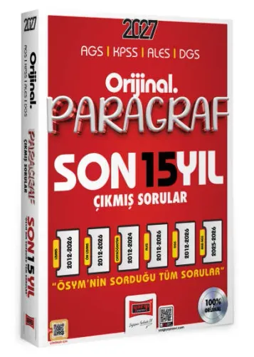 Yargı Yayınları 2027 KPSS ALES DGS Orijinal Paragraf 15 Yıl Çıkmış Sor