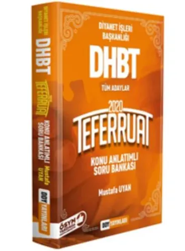 2020 DHBT Teferruat Serisi Konu Anlatımlı Soru Bankası