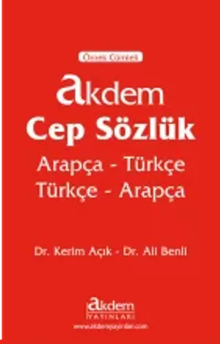 Örnek Cümleli Akdem Cep Sözlük Arapça-Türkçe Türkçe-Arapça